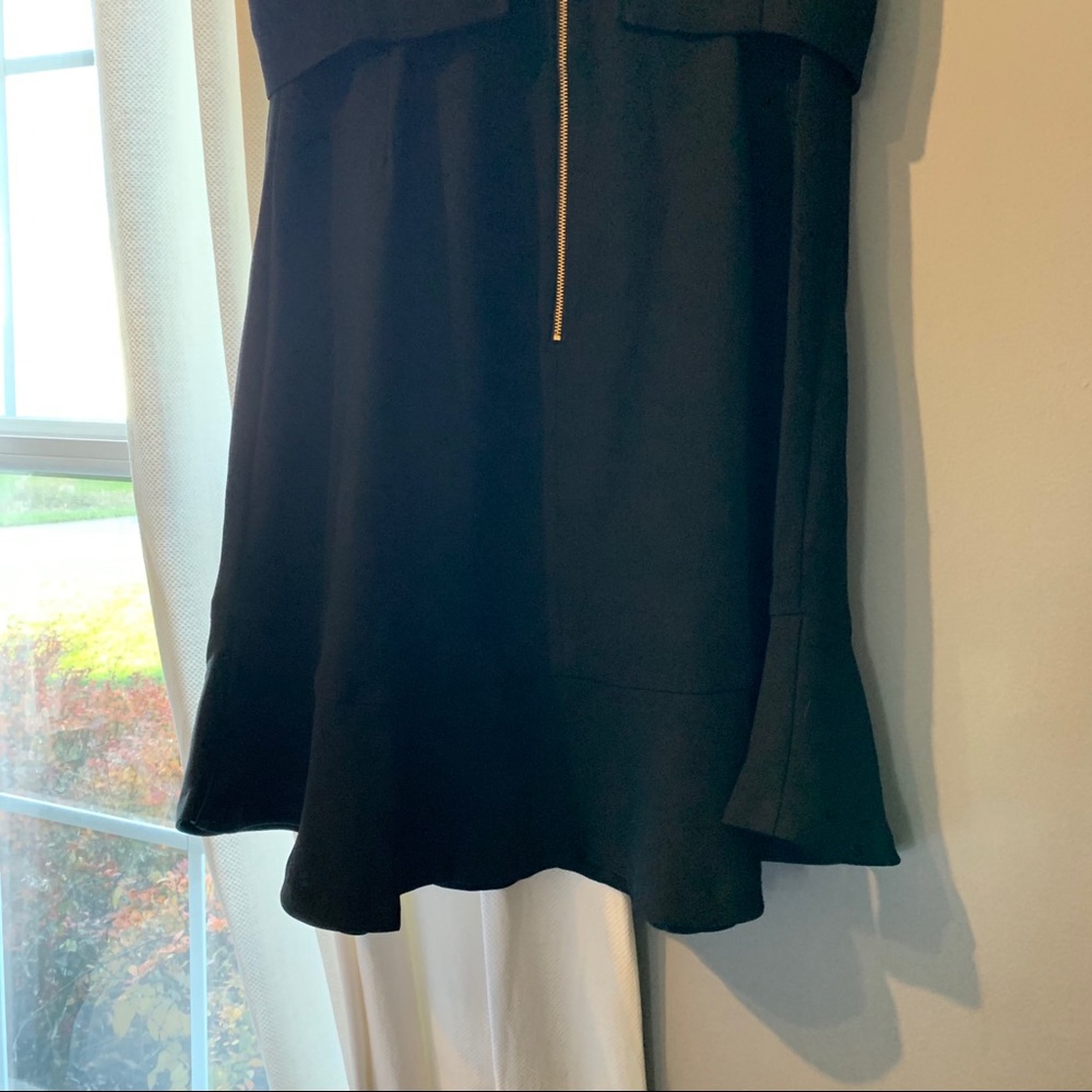 NWT Banana Republic Ruffle Hem Black Dress - Picture 8 of 12